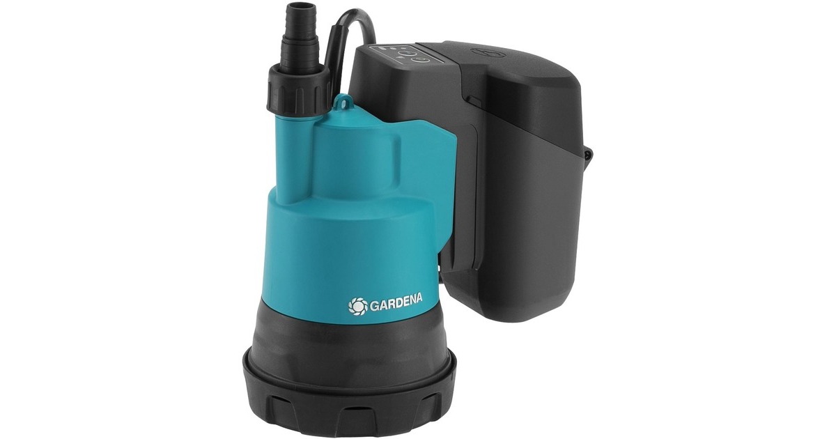GARDENA Akku-Klarwasser-Tauchpumpe 2000/2 18V P4A solo, Tauch- / Druckpumpe(türkis/schwarz, ohne Akku und Ladegerät, POWER FOR ALL ALLIANCE)