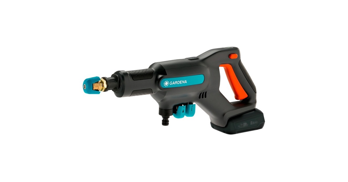 GARDENA Akku-Mitteldruckreiniger AquaClean 24/18V P4A solo(grau/türkis, ohne Akku und Ladegerät, POWER FOR ALL ALLIANCE)
