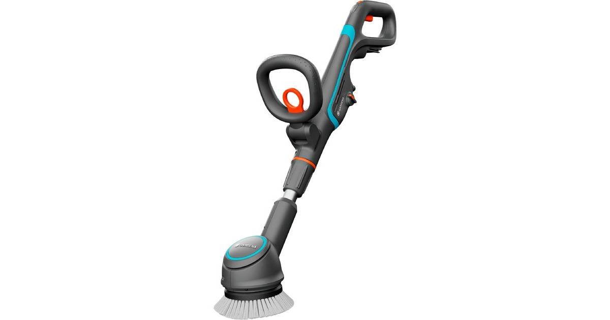GARDENA Akku-Multi-Reiniger AquaBrush Compact 18V P4A solo, Hartbodenreiniger(grau/türkis, ohne Akku und Ladegerät, POWER FOR ALL ALLIANCE)