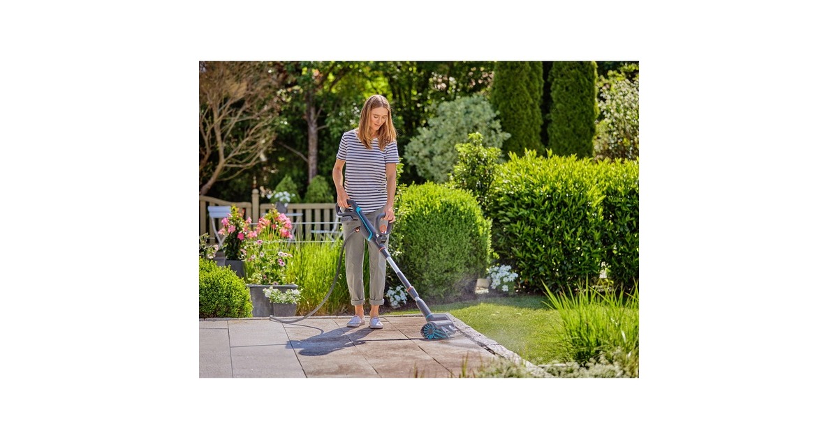 GARDENA Akku-Multi-Reiniger AquaBrush Patio 18V P4A solo, Hartbodenreiniger(grau/türkis, ohne Akku und Ladegerät, POWER FOR ALL ALLIANCE)