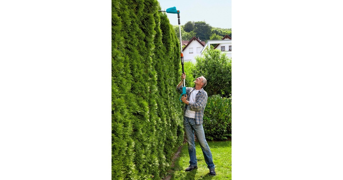 GARDENA Akku-Teleskop-Heckenschere THS 42/18V P4A solo(türkis/grau, ohne Akku und Ladegerät, POWER FOR ALL ALLIANCE)