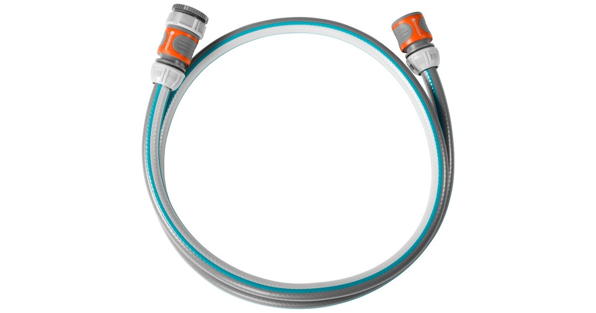 GARDENA Anschlussgarnitur Classic 13mm 1/2", Schlauch(grau/türkis, 1,5 Meter)
