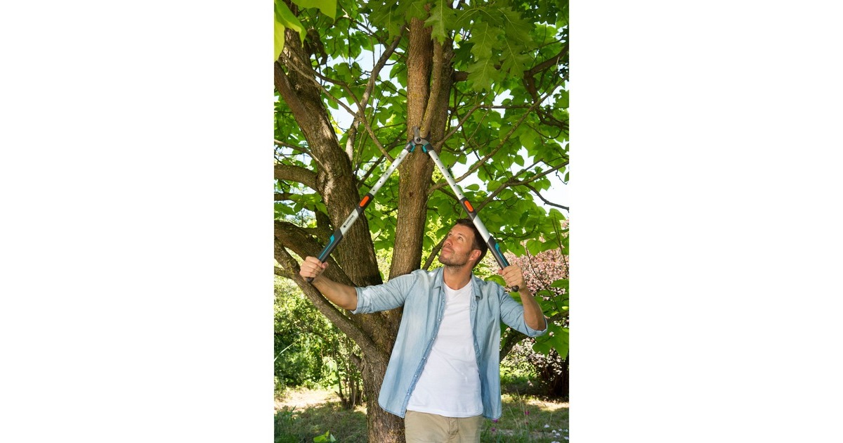 GARDENA Astschere TeleCut long 650-900 B(grau/türkis, 65cm - 90cm)