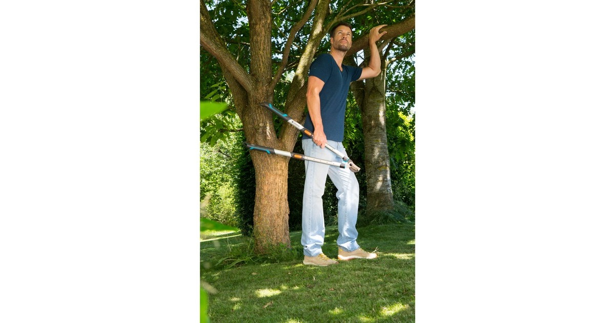 GARDENA Astschere TeleCut long 650-900 B(grau/türkis, 65cm - 90cm)