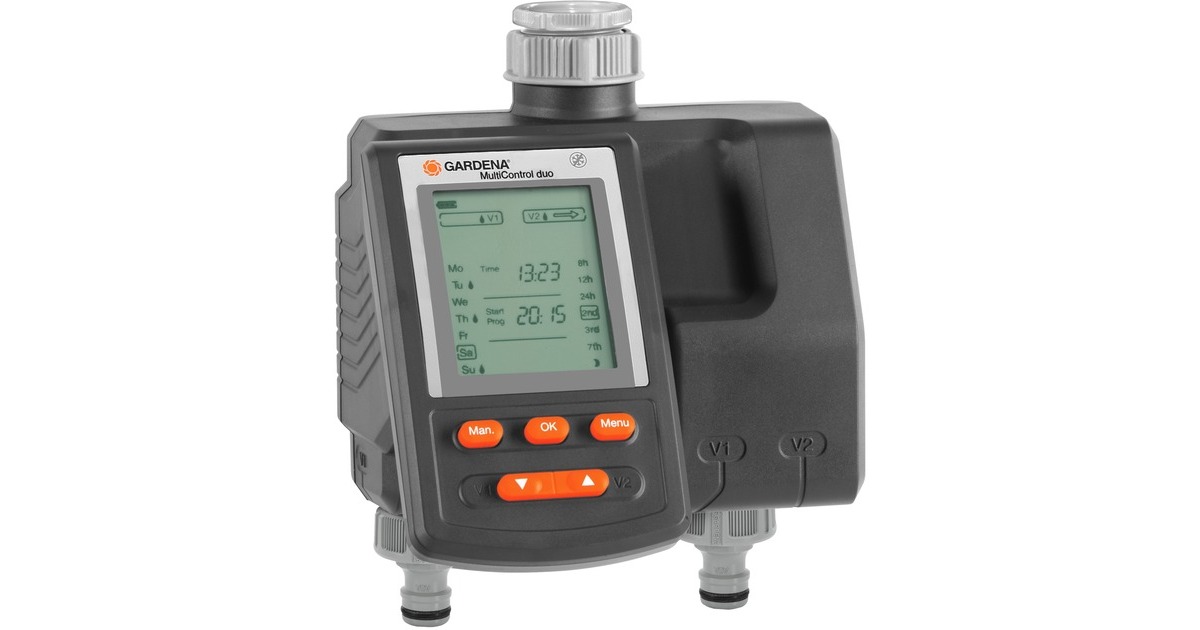 GARDENA Bewässerungssteuerung MultiControl duo(grau/orange)