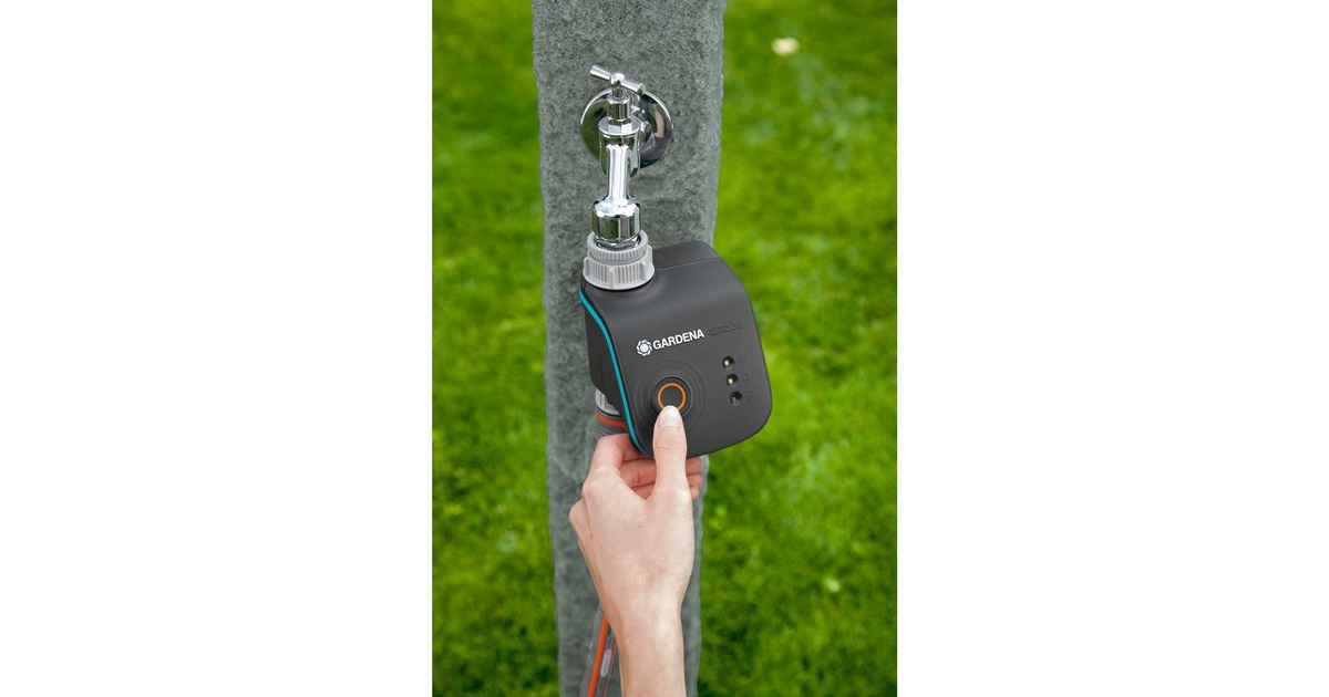 GARDENA Bewässerungssteuerung smart Water Control Set(grau/türkis, 2-teilig, mit smart Gateway)