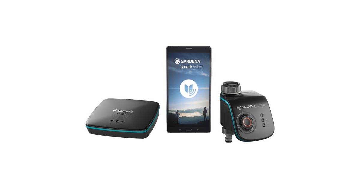 GARDENA Bewässerungssteuerung smart Water Control Set(grau/türkis, 2-teilig, mit smart Gateway) GARDENA Bewässerungssteuerung smart Water Control Set(grau/türkis, 2-teilig, mit smart Gateway)