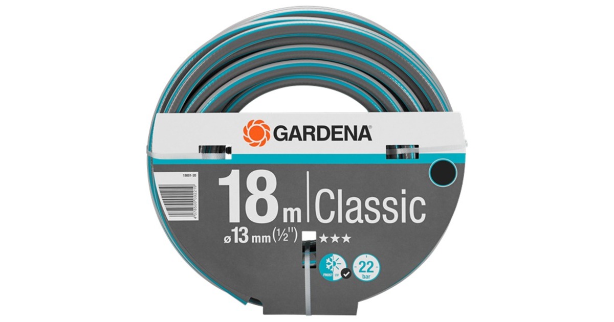 GARDENA Classic Schlauch 13mm (1/2")(grau/türkis, 18 Meter) GARDENA Classic Schlauch 13mm (1/2")(grau/türkis, 18 Meter)