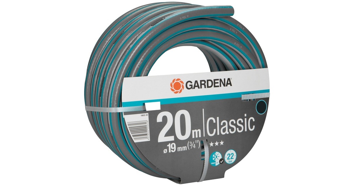 GARDENA Classic Schlauch 19mm (3/4")(grau/türkis, 20 Meter) GARDENA Classic Schlauch 19mm (3/4")(grau/türkis, 20 Meter)