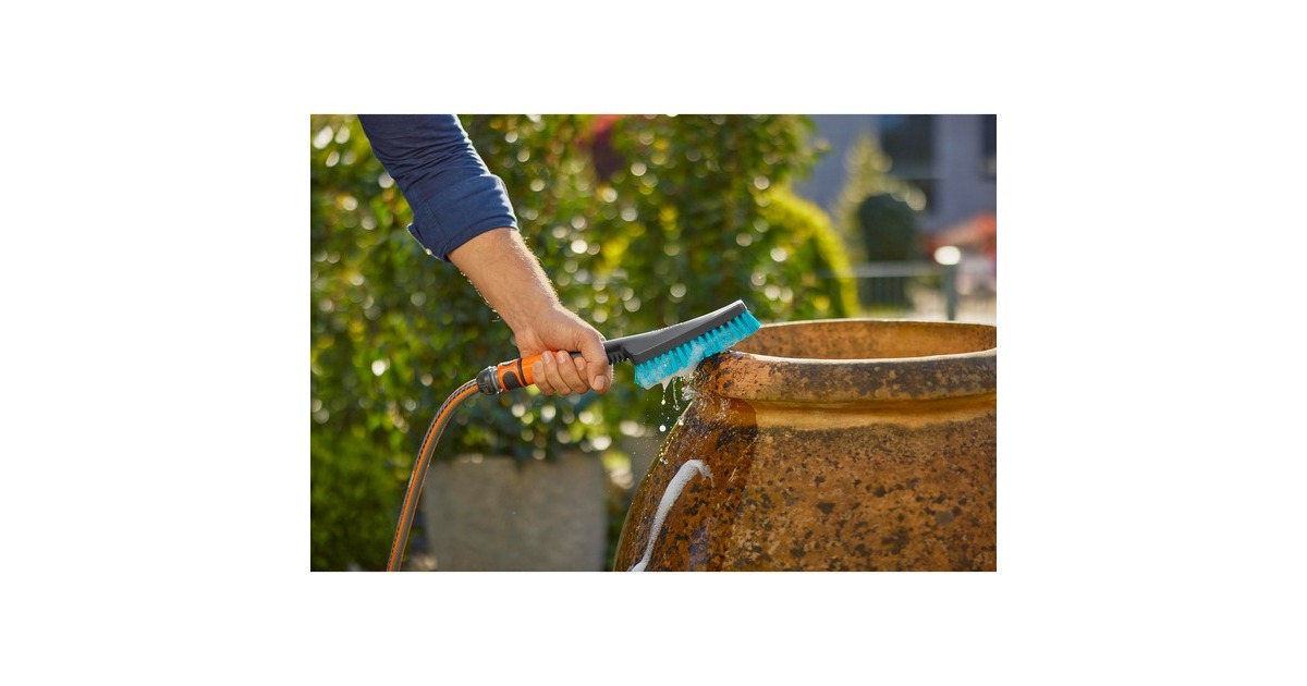 GARDENA Cleansystem Handbürste S hard, Waschbürste(grau/türkis)