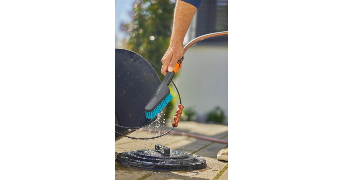 GARDENA Cleansystem Handbürste S hard, Waschbürste(grau/türkis)