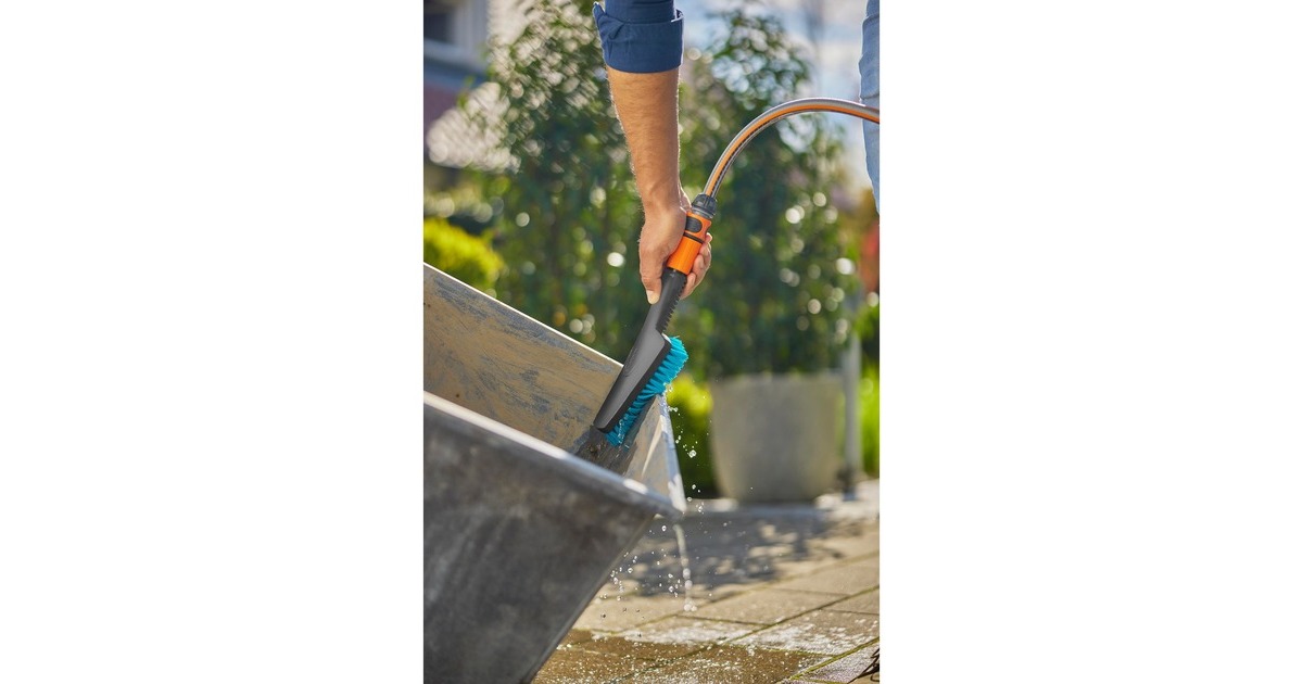 GARDENA Cleansystem Handbürste S hard, Waschbürste(grau/türkis)