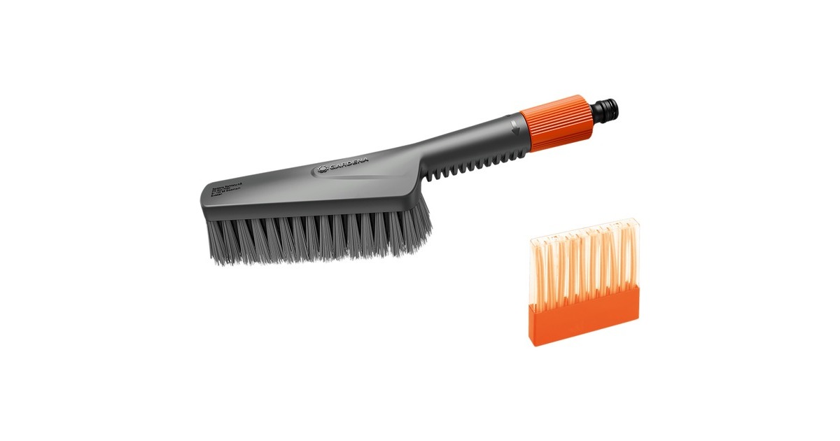 GARDENA Cleansystem Wasch-Set mit Handbürste M soft, Waschbürste(grau, inkl. 10 Seifenstäbchen)