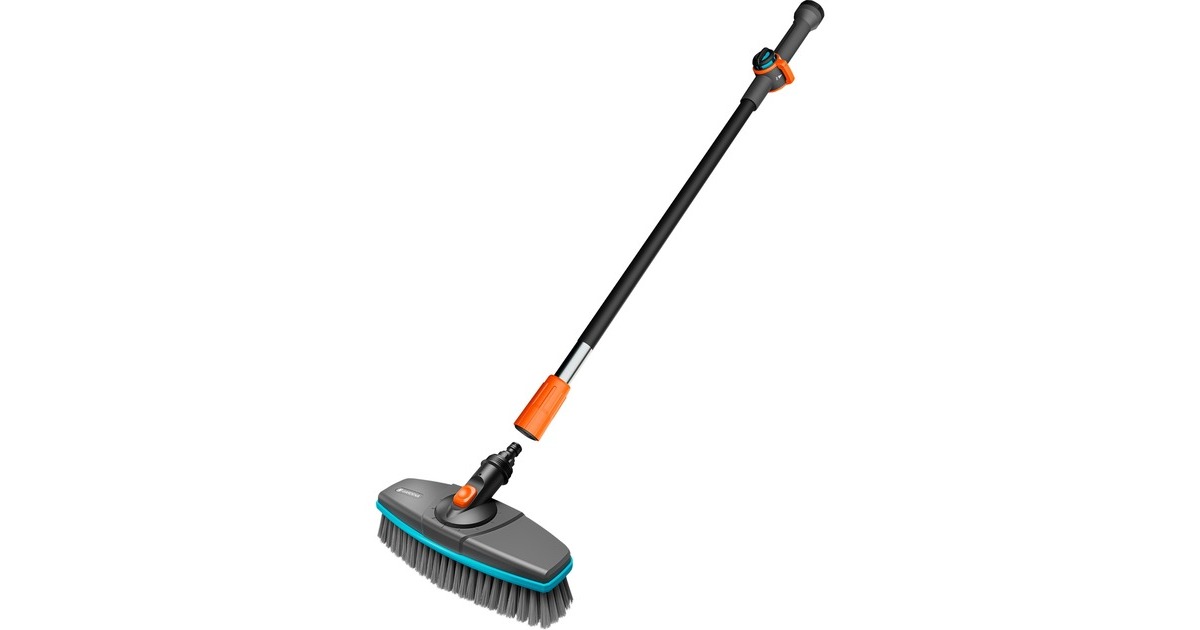 GARDENA Cleansystem Wasch-Set soft mit Stiel S, Waschbürste(grau/türkis, Arbeitsbreite 27cm)