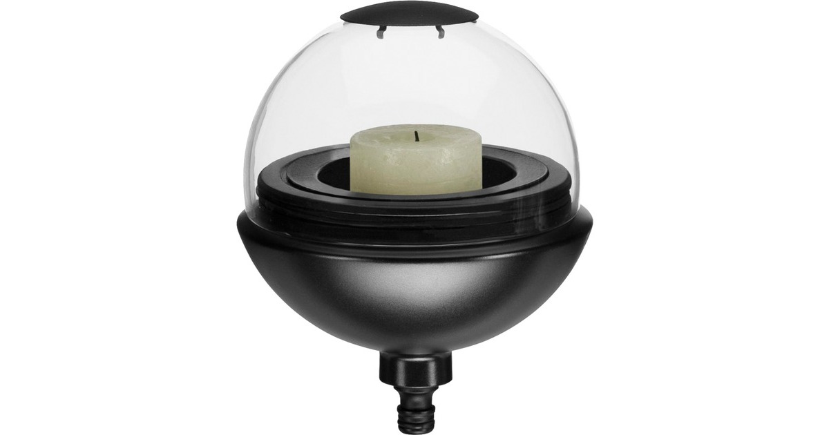 GARDENA ClickUp! Windlicht, Leuchte(schwarz/transparent, für ClickUp! Stiel)