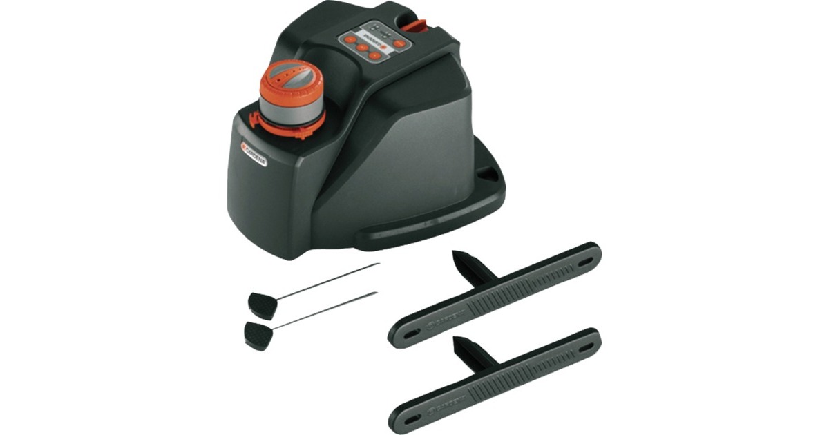 GARDENA Comfort Vielflächenregner AquaContour automatic, Bewässerungsautomat(grau/orange)