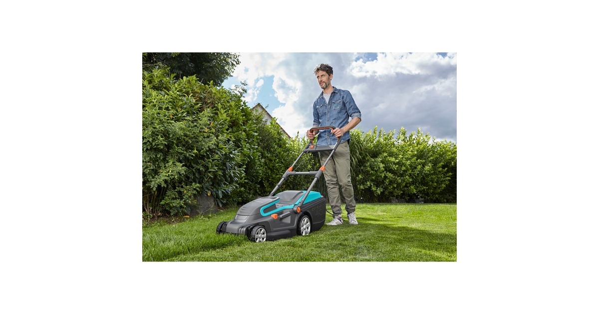 GARDENA E-Rasenmäher PowerMax 1800/42(schwarz/türkis, 1.800 Watt)