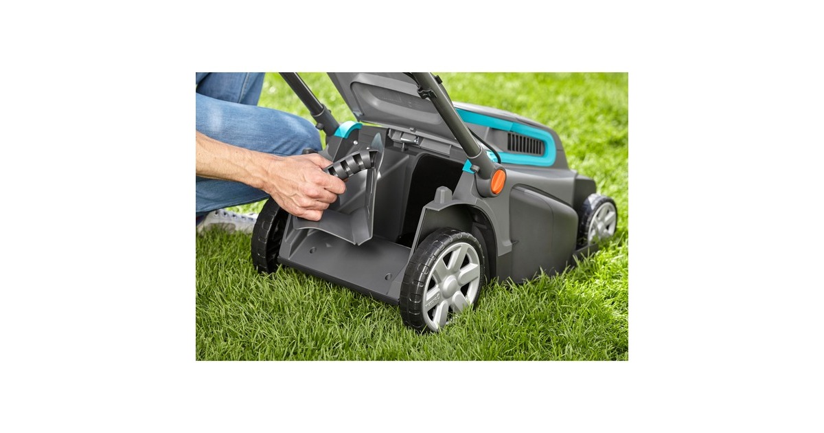 GARDENA E-Rasenmäher PowerMax 1800/42(schwarz/türkis, 1.800 Watt)