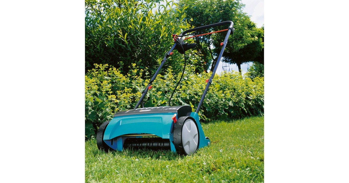 GARDENA Elektro-Rasenlüfter ES 500, Vertikutierer(türkis, 500 Watt)
