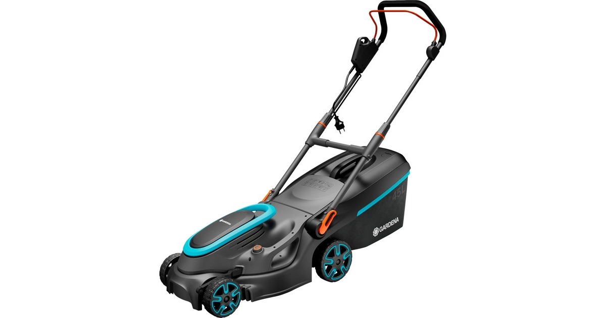 GARDENA Elektro-Rasenmäher PowerMax 37/1800 G2(schwarz/grau, 1.800 Watt)