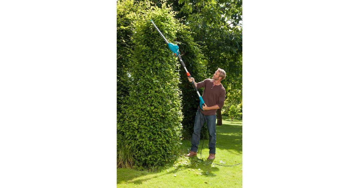 GARDENA Elektro-Teleskop-Heckenschere THS 500/48(türkis, 500 Watt)