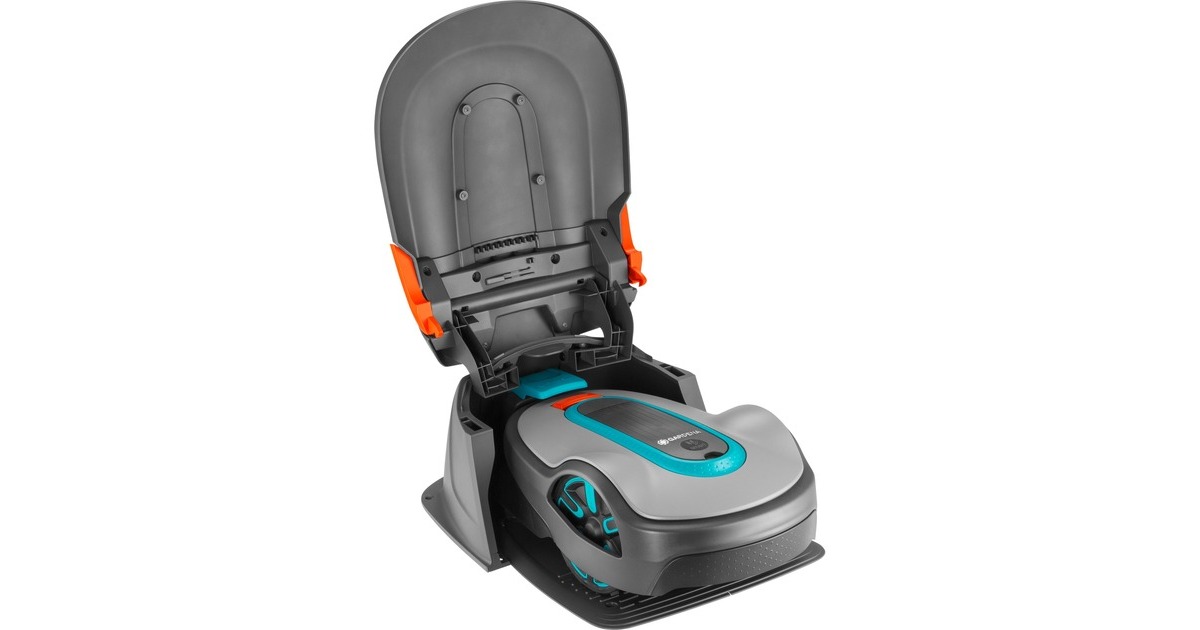 GARDENA Garage für Mähroboter, Unterstand(grau/türkis, für SILENO life, SILENO city)