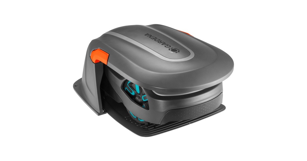 GARDENA Garage für Mähroboter, Unterstand(grau/türkis, für SILENO life, SILENO city)