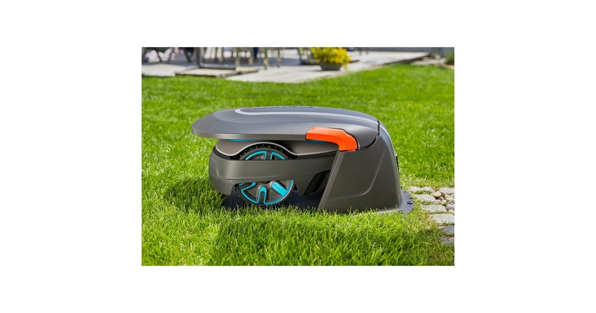 GARDENA Garage für Mähroboter, Unterstand(grau/türkis, für SILENO life, SILENO city)