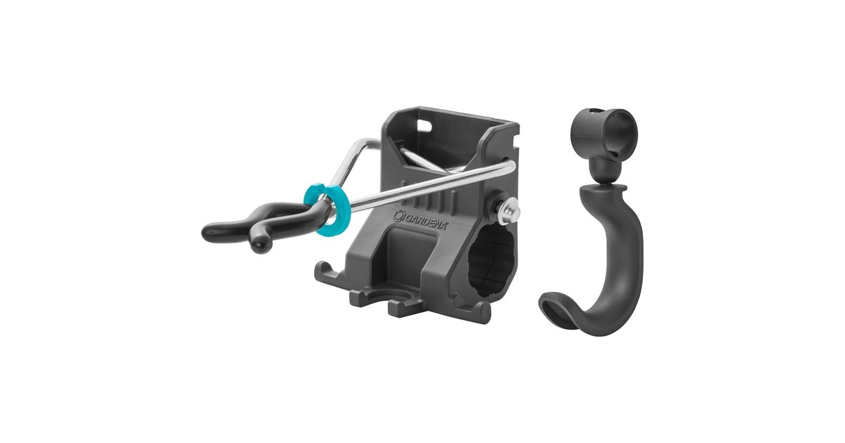 GARDENA Halter & Haken-Set, Halterung(schwarz)