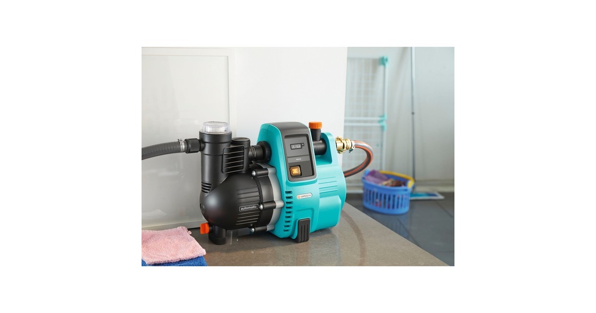 GARDENA Hauswasserautomat Comfort 4000/5, Pumpe(türkis/schwarz, 1.100 Watt)