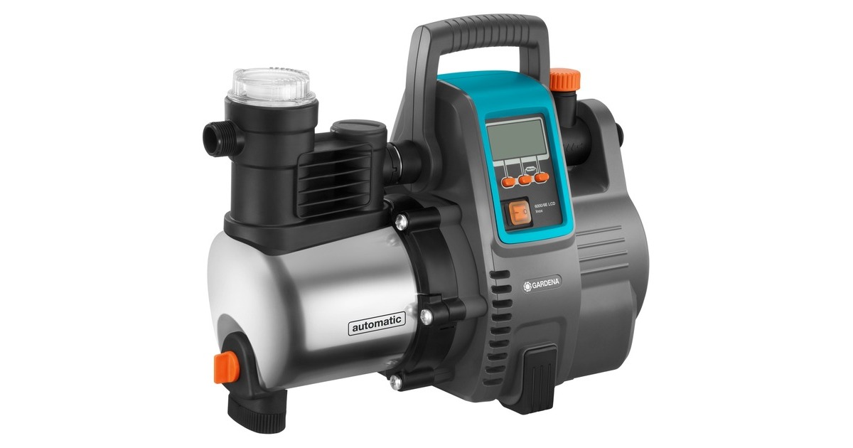 GARDENA Hauswasserautomat Premium 6000/6 LCD Inox, Pumpe(inox/schwarz)