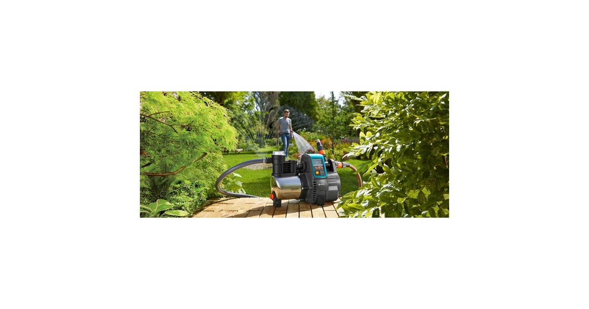 GARDENA Hauswasserautomat Premium 6000/6 LCD Inox, Pumpe(inox/schwarz)