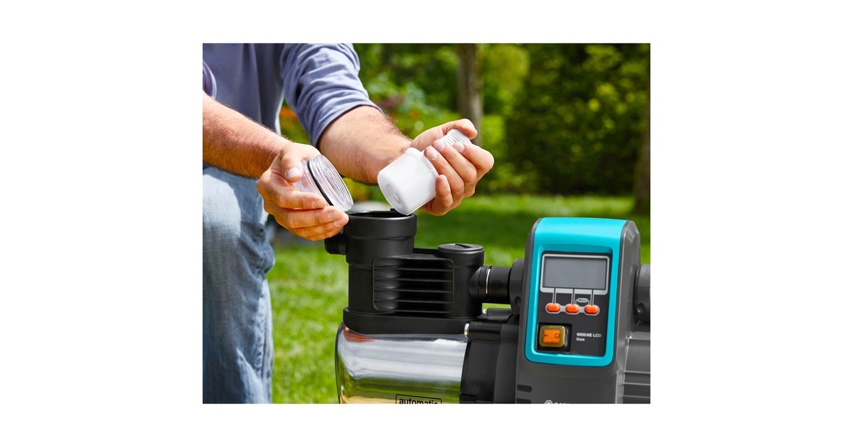 GARDENA Hauswasserautomat Premium 6000/6 LCD Inox, Pumpe(inox/schwarz)
