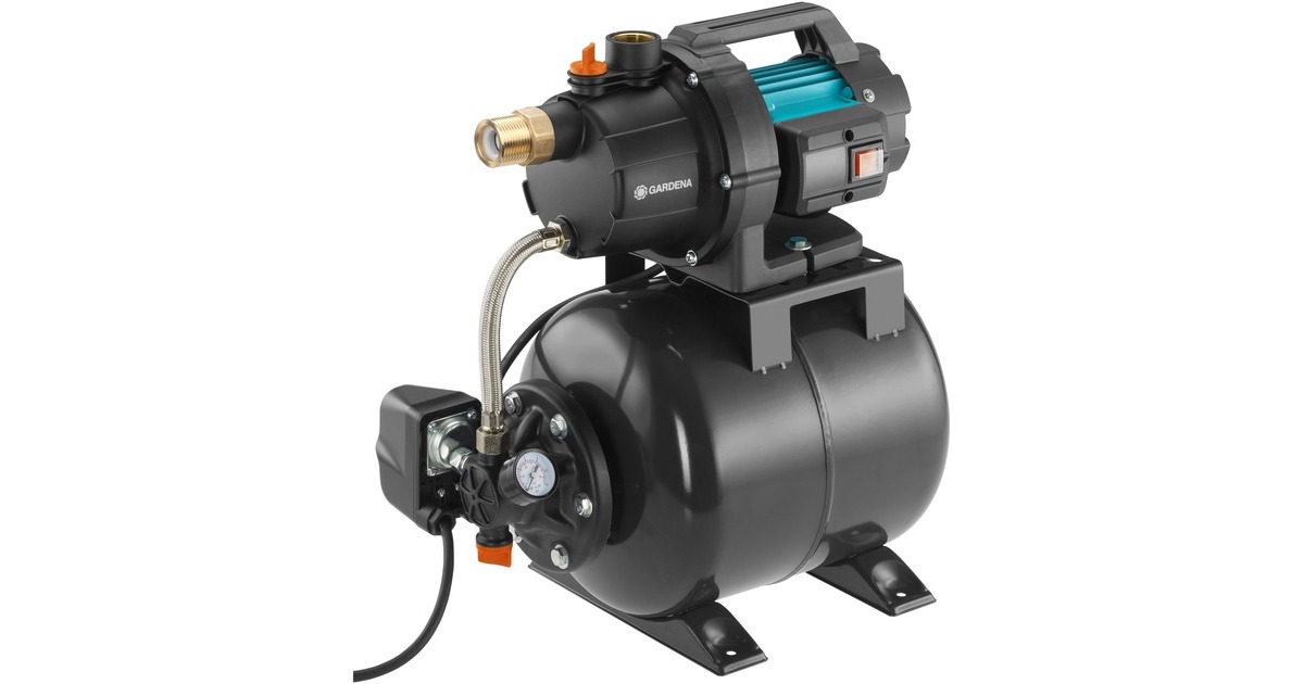 GARDENA Hauswasserwerk 3700/4, Pumpe(schwarz, 800 Watt)