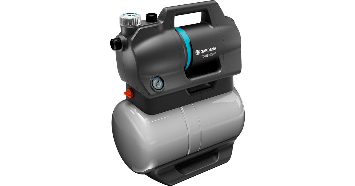 GARDENA Hauswasserwerk 3800 Silent, Pumpe(grau, 600 Watt, Modell 2023)