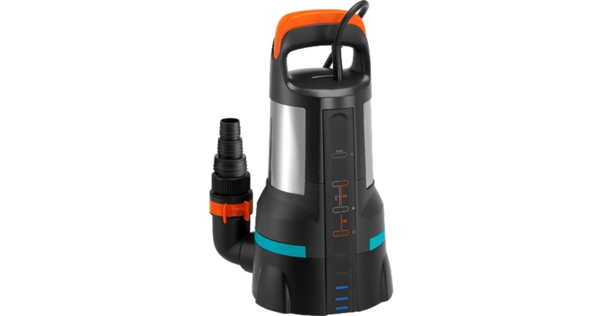 GARDENA Klar-/Schmutzwasser-Tauchpumpe 19500 Aquasensor, Tauch- / Druckpumpe(schwarz/edelstahl, 860 Watt)