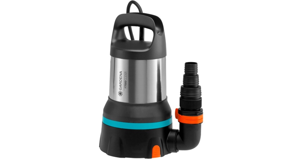 GARDENA Klarwasser-Tauchpumpe 17000 Aquasensor, Tauch- / Druckpumpe(schwarz/edelstahl, 750 Watt)