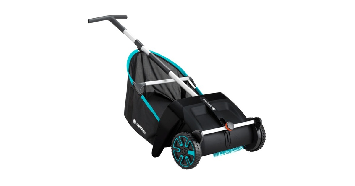 GARDENA Laub- und Rasensammler, mit Fangsack(schwarz/türkis, ohne Bücken)