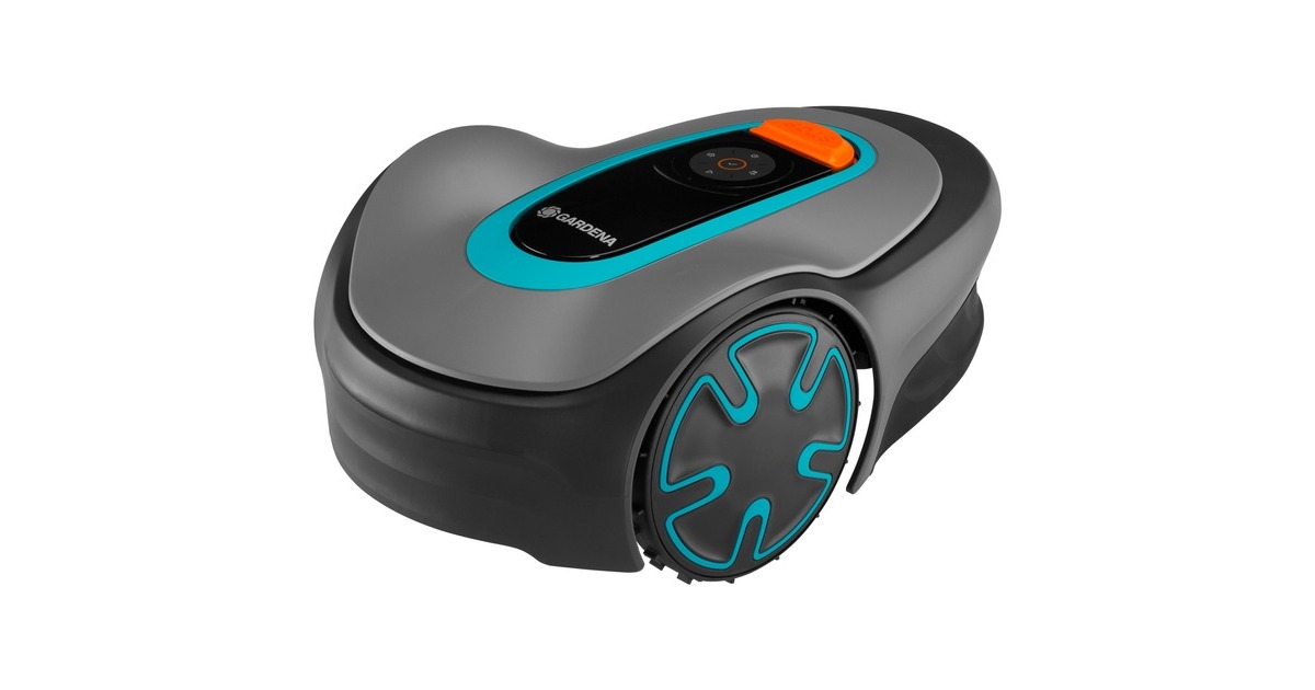GARDENA Mähroboter SILENO minimo 500m²(grau/türkis, Li-Ionen Akku 2,1Ah)