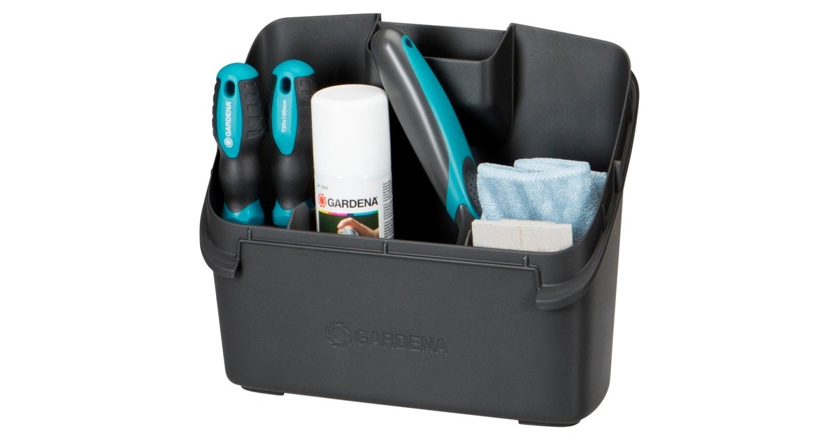 GARDENA Mähroboter Wartungs- und Reinigungsset, Werkzeug-Set(grau/türkis)