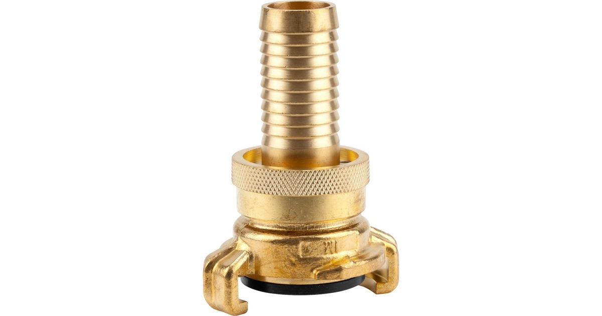 GARDENA Messing Druckkupplung, für 19mm (3/4“)-Schläuche, Schlauchstück(mit Schnellkupplung)