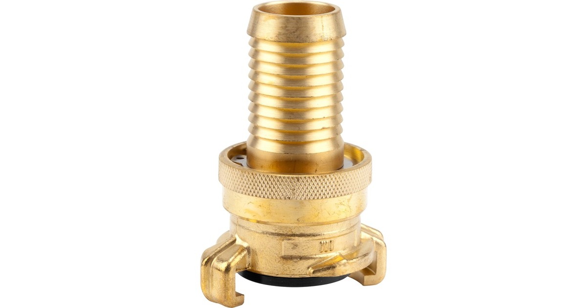 GARDENA Messing Druckkupplung, für 25mm (1“)-Schläuche, Schlauchstück(mit Schnellkupplung)