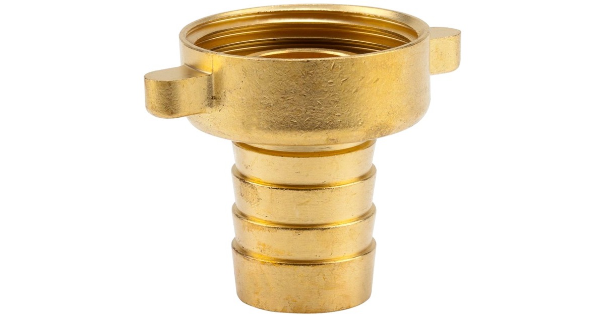 GARDENA Messing-Schlauchverschraubung 33,3mm (G 1"), Schlauchstück(für 19mm (3/4“)-Schläuche)