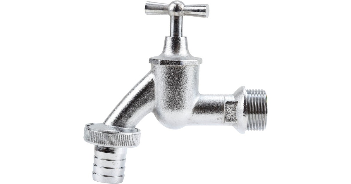 GARDENA Messing-Wasserhahn 3/4"(chrom, für 19mm-Schläuche)
