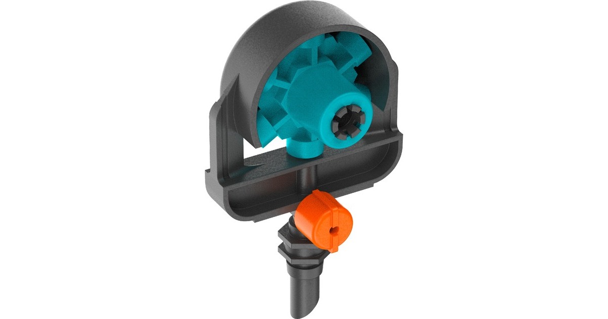 GARDENA Micro-Drip-System 6 in 1 Sprühdüse, 2 Stück(schwarz/türkis, Modell 2023)