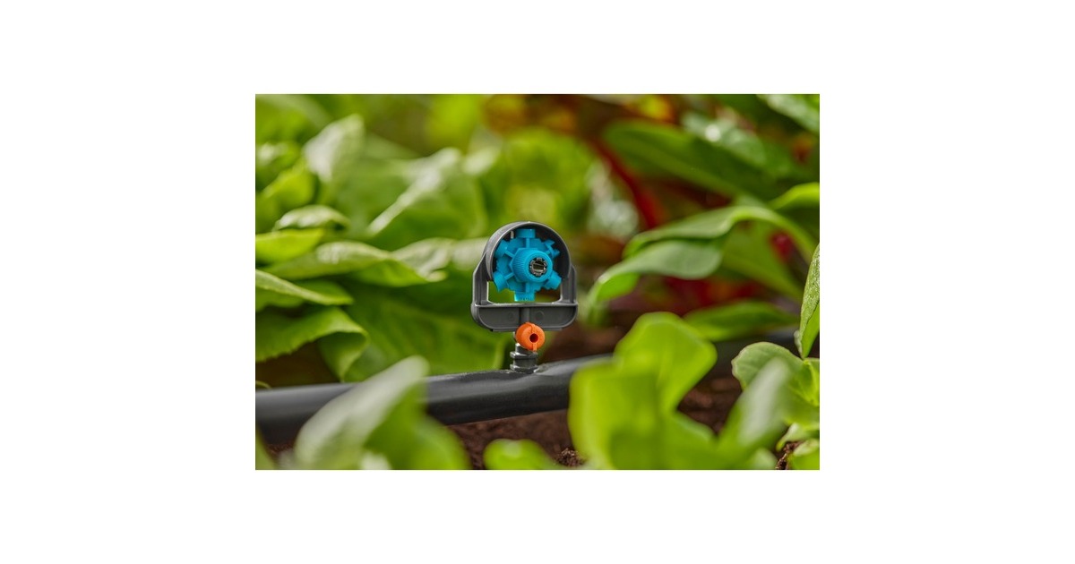 GARDENA Micro-Drip-System 6 in 1 Sprühdüse, 2 Stück(schwarz/türkis, Modell 2023)