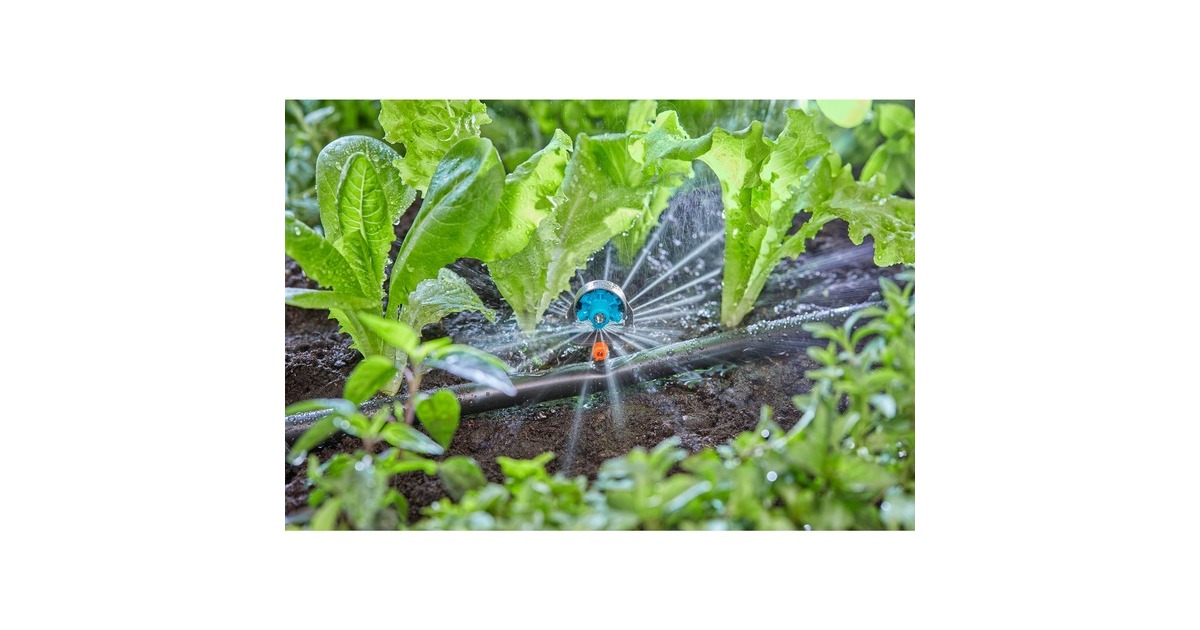 GARDENA Micro-Drip-System 6 in 1 Sprühdüse, 2 Stück(schwarz/türkis, Modell 2023)