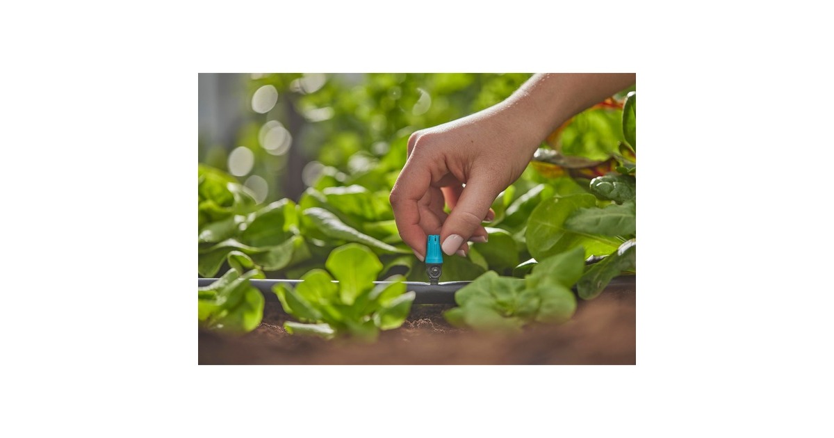 GARDENA Micro-Drip-System Endkleinflächendüse, 10 Stück(schwarz/türkis, Modell 2023)