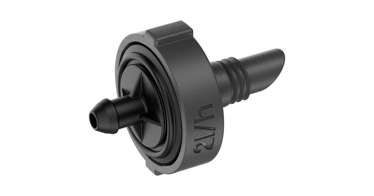 GARDENA Micro-Drip-System Endtropfer 2 l/h, druckkompensierend(dunkelgrau, 10 Stück, Modell 2023)