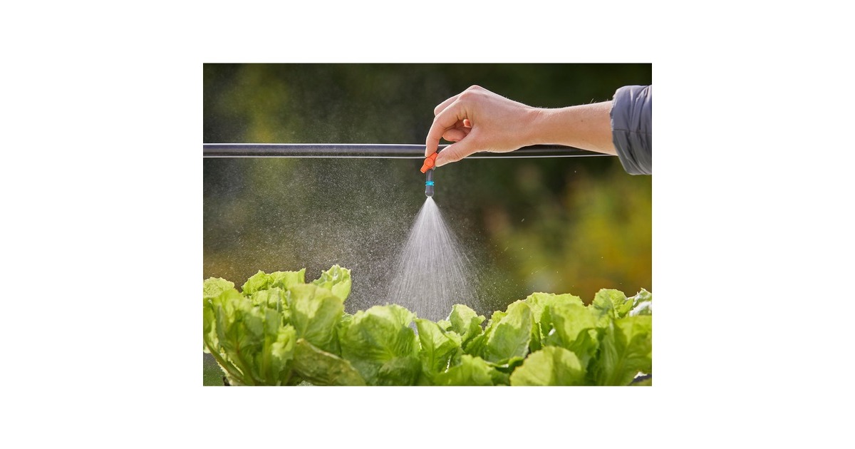 GARDENA Micro-Drip-System Nebeldüse, 5 Stück(schwarz/türkis, Modell 2023)